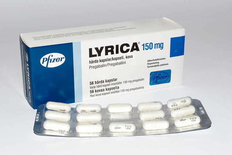 Pregabalin (Lyrica) 150 mg tablets. In Finnish. Prescribed for neuropathy.
