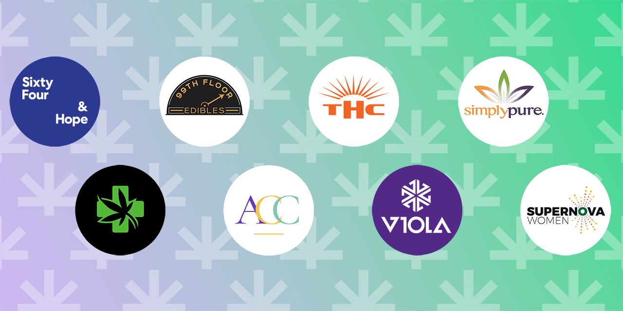 8 logos of black-owned cannabis dispensaries in US