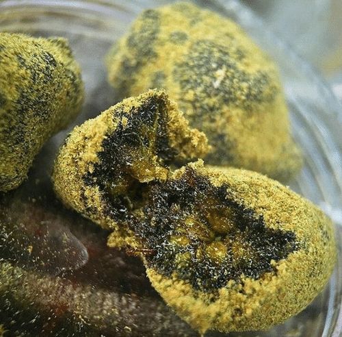 Moon Rocks - cannabis flower/bud dipped in hash oil and covered in kief.