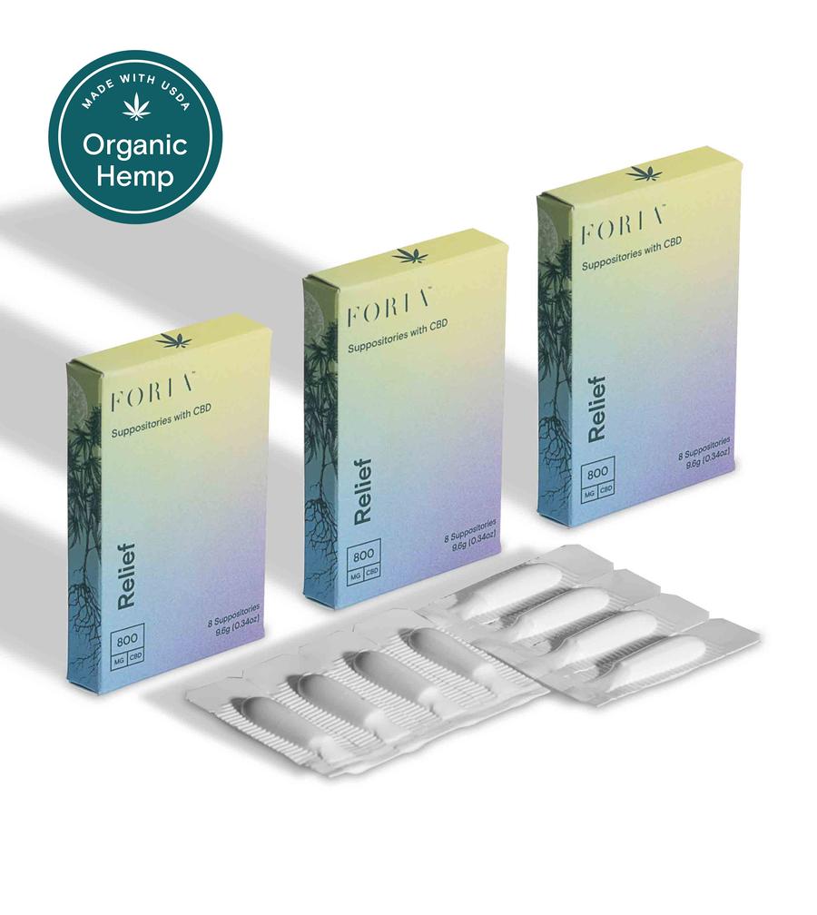 Relief Suppositories with CBD 3-Pack